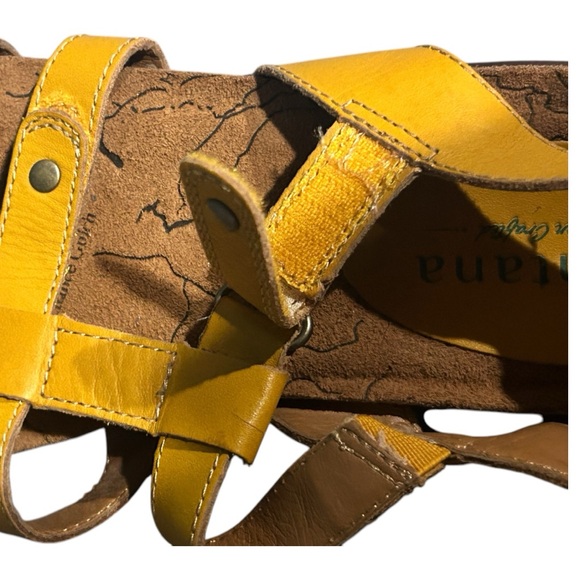 Montana Yellow Sandals with Strappy Design and Comfortable Cork Sole - Picture 4 of 7